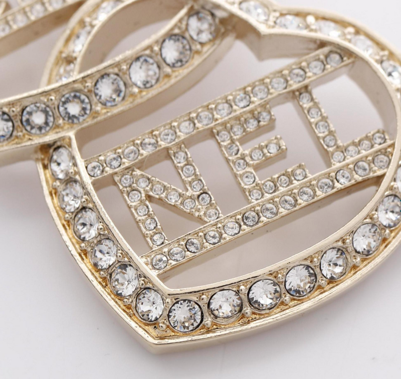 Chanel Double Heart Chain Necklace
