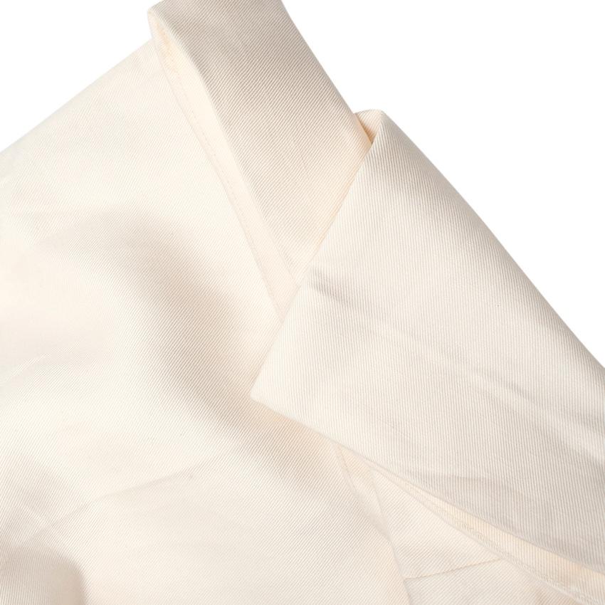 Massimo Dutti Cream Twill Wide Leg Trousers