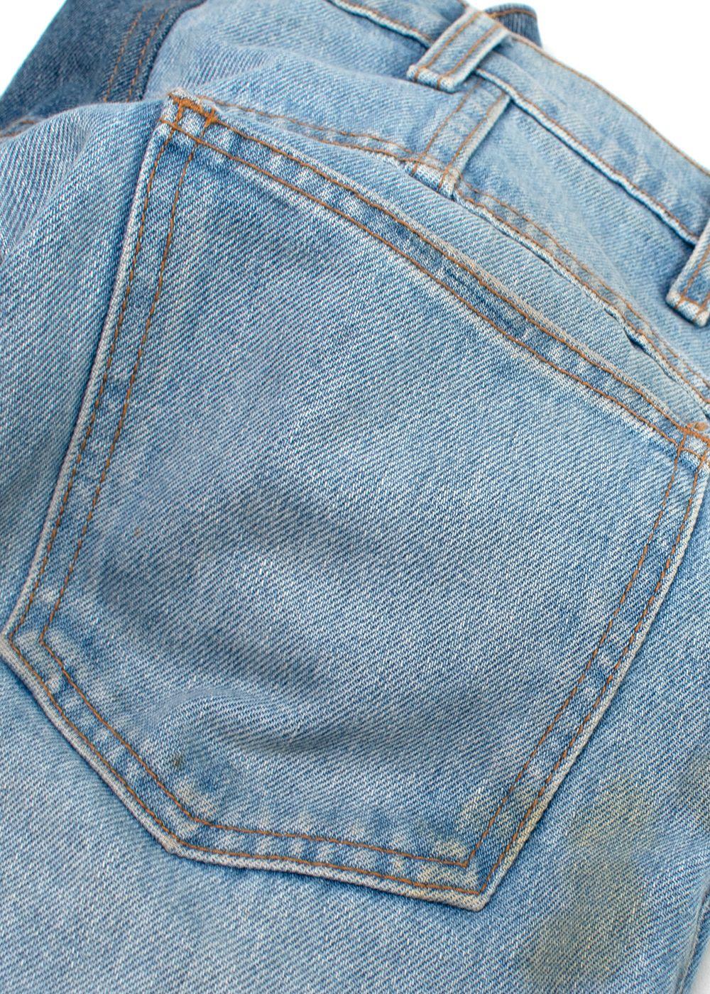 Monse Two-Tone Asymmetric Waistband Jeans