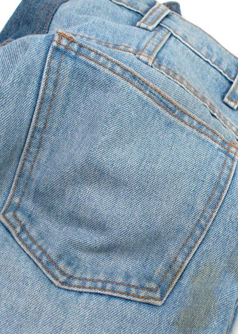 Monse Two-Tone Asymmetric Waistband Jeans