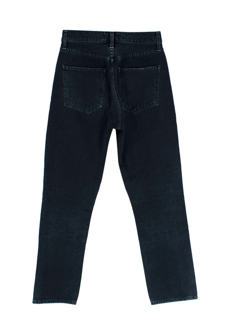 Agolde Black Straight Leg Denim Jeans