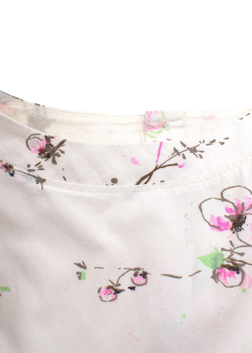Kids 10Y Floral Print Sleeveless Dress
