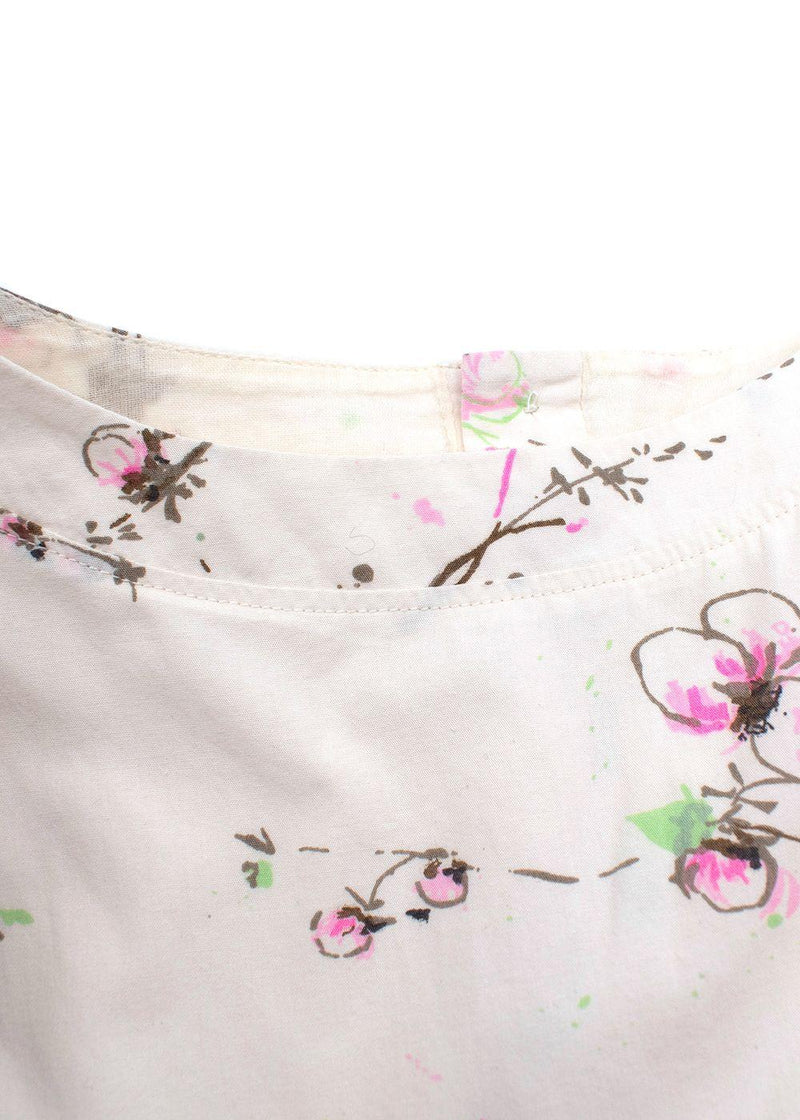 Kids 10Y Floral Print Sleeveless Dress