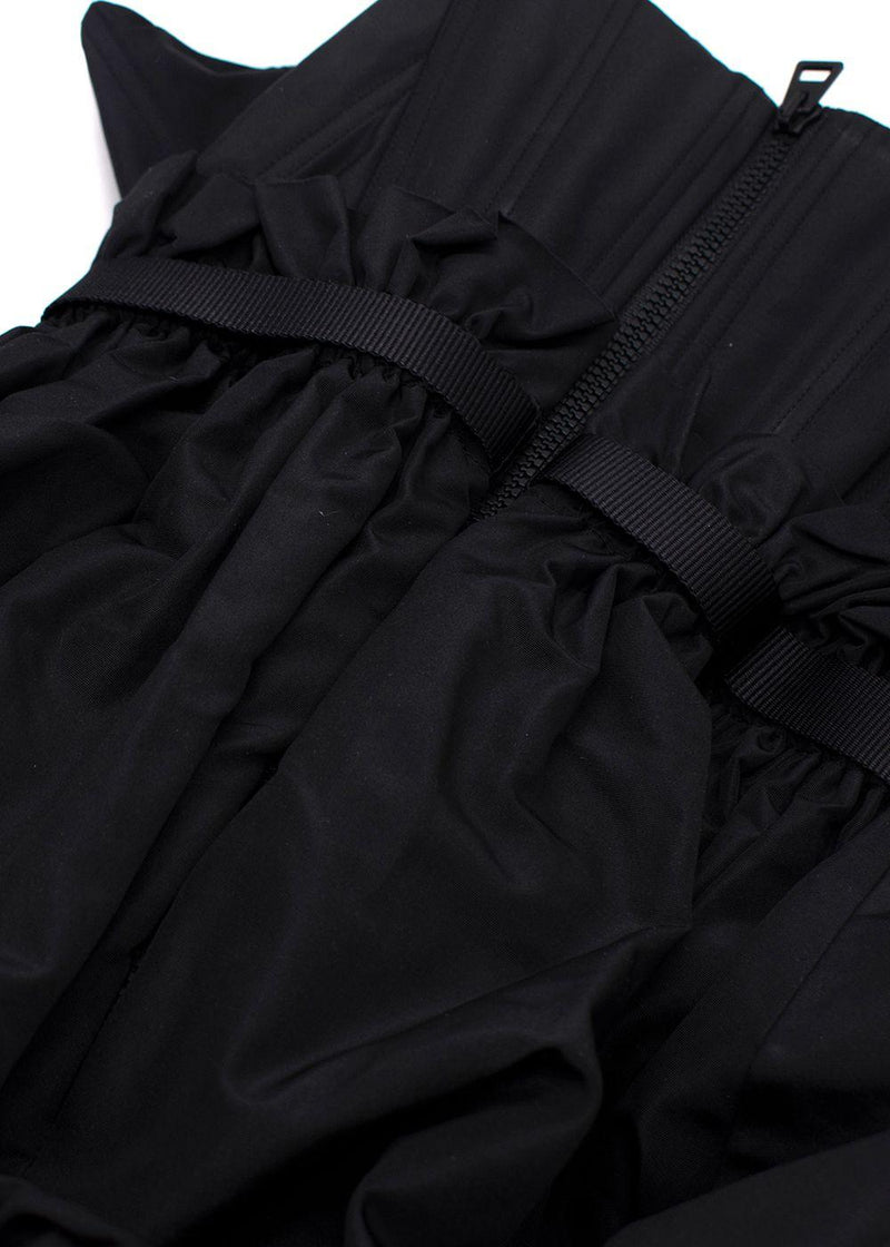 Dior Black Corset Bubble Hem Silk Mini Dress