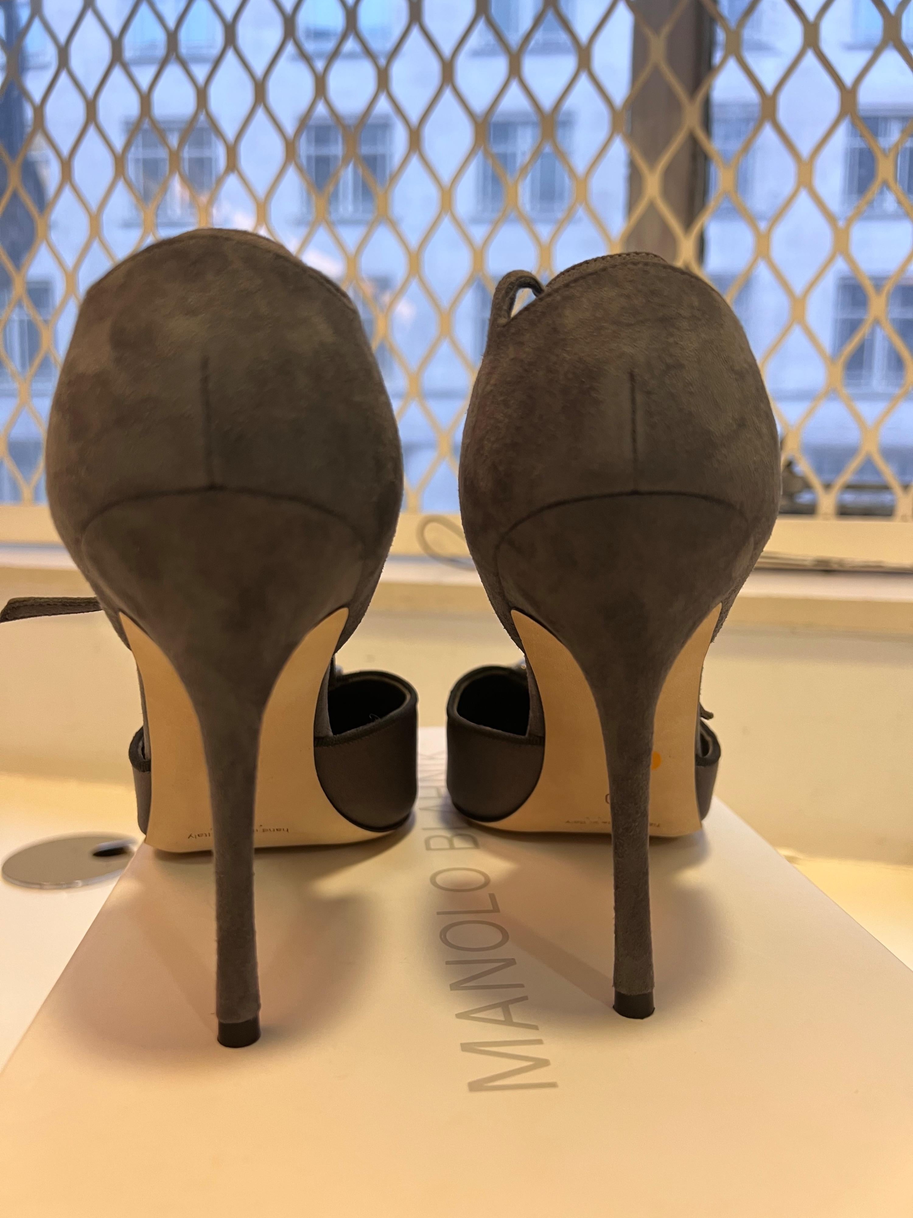 Dove Grey Eridania Crystal Sandals