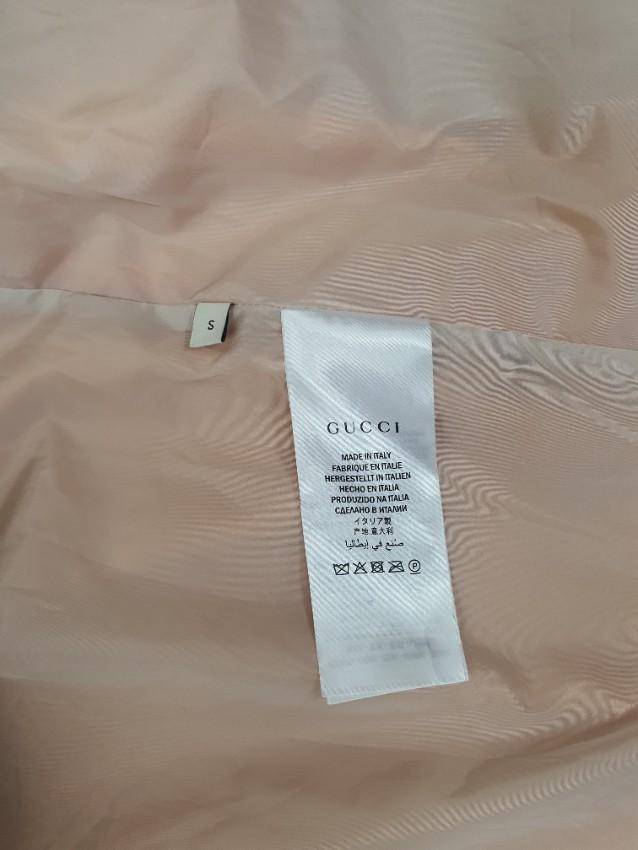 Gucci Orange Floral Print Shell Hooded jacket