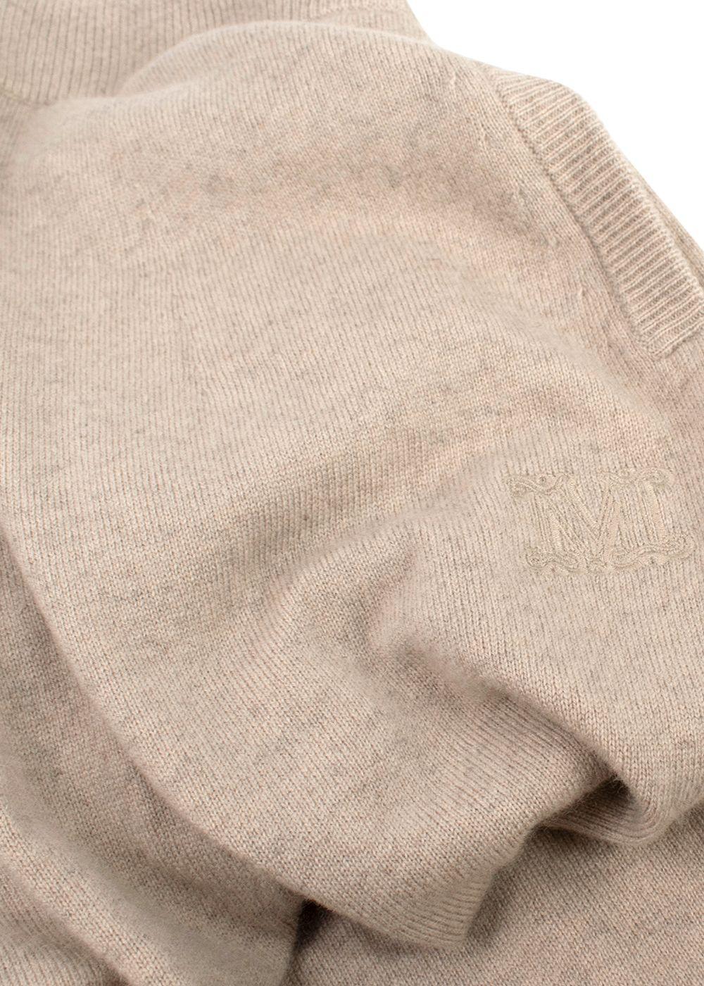 Max Mara Beige Cashmere-Blend Lounge Trousers