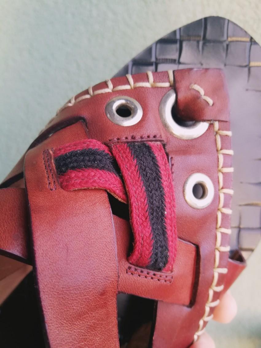 Bottega Veneta red leather sandals