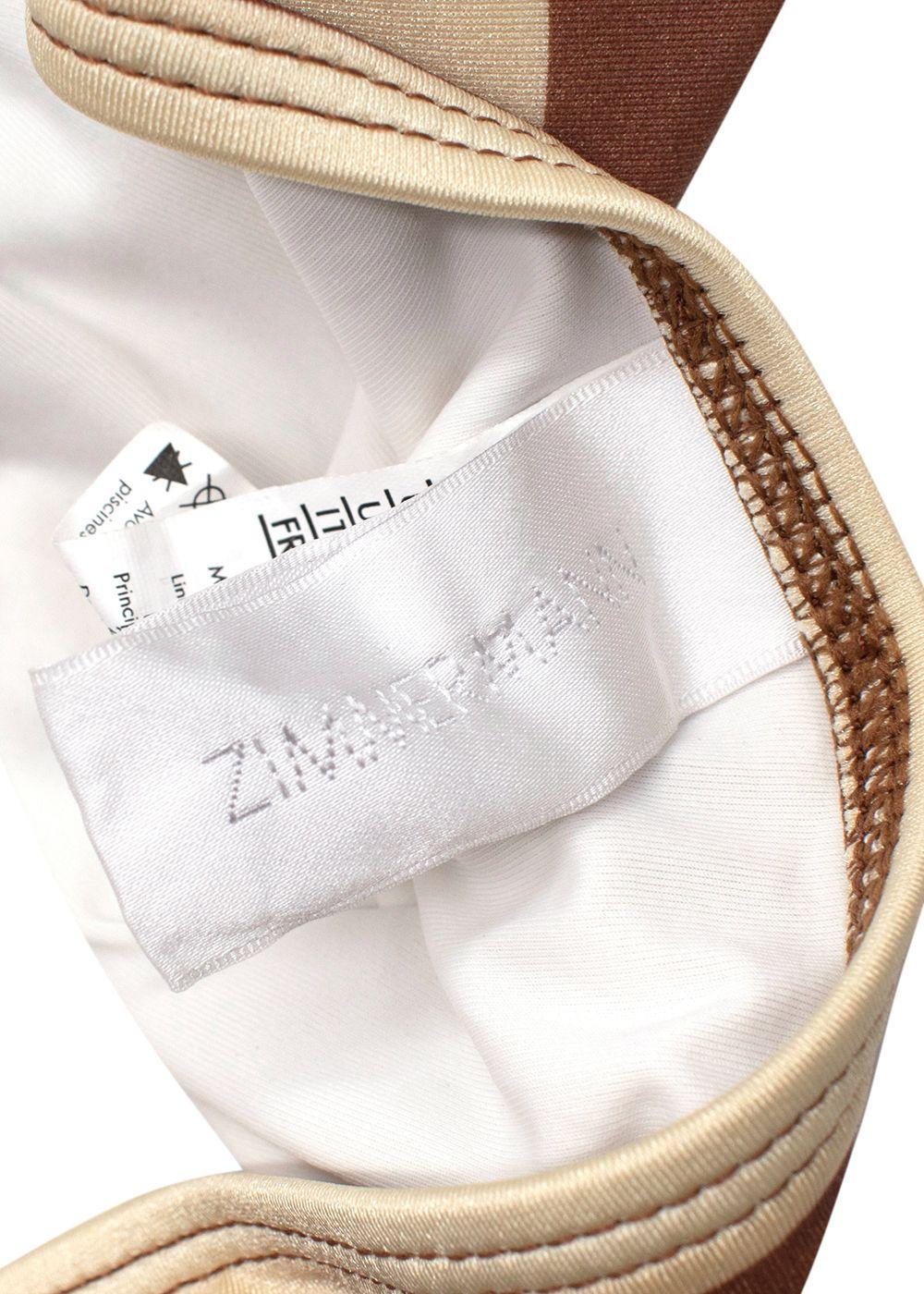 Zimmermann Brown and Yellow Stripe Bikini