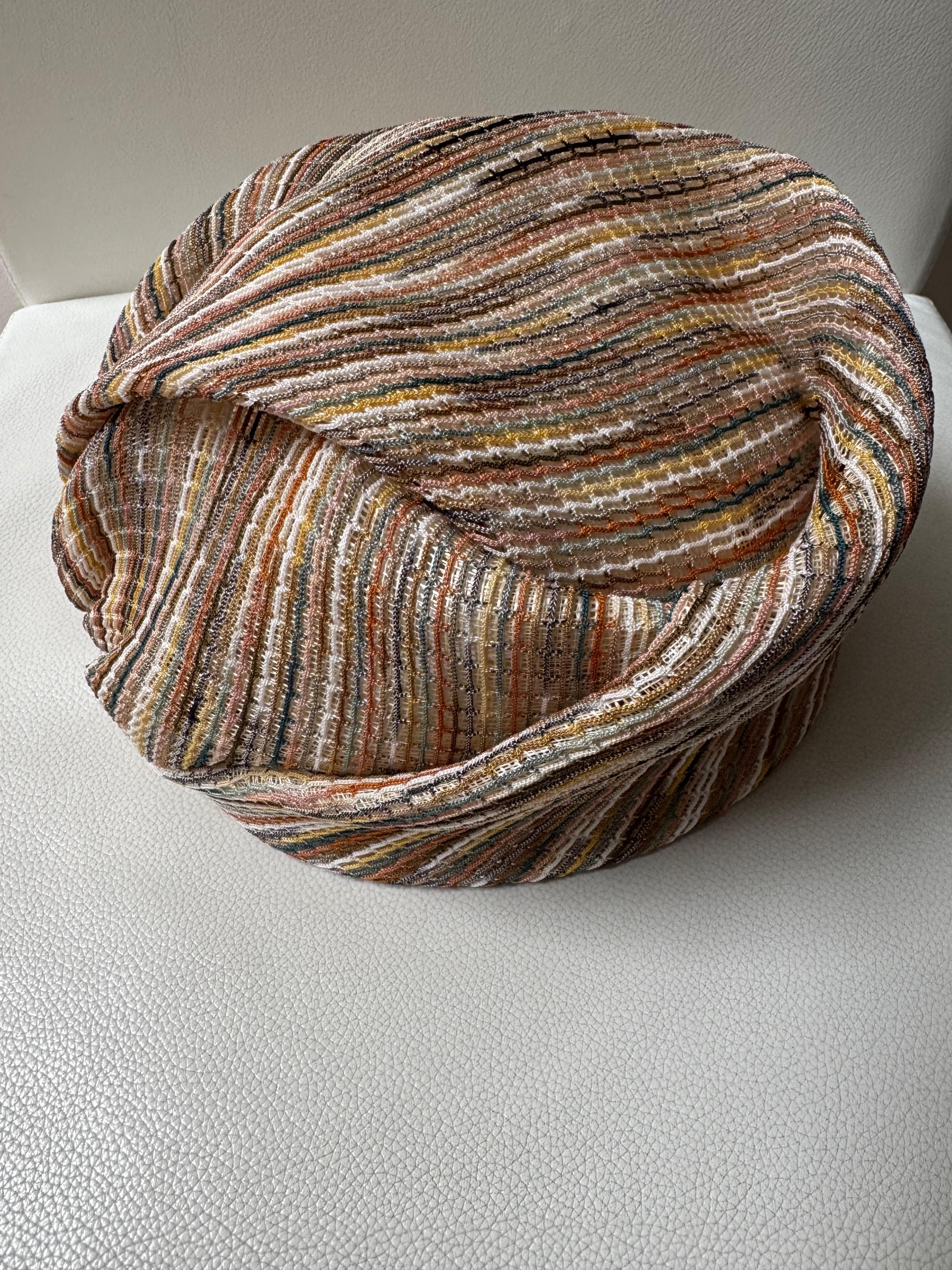 Missoni Beige Straw Turban