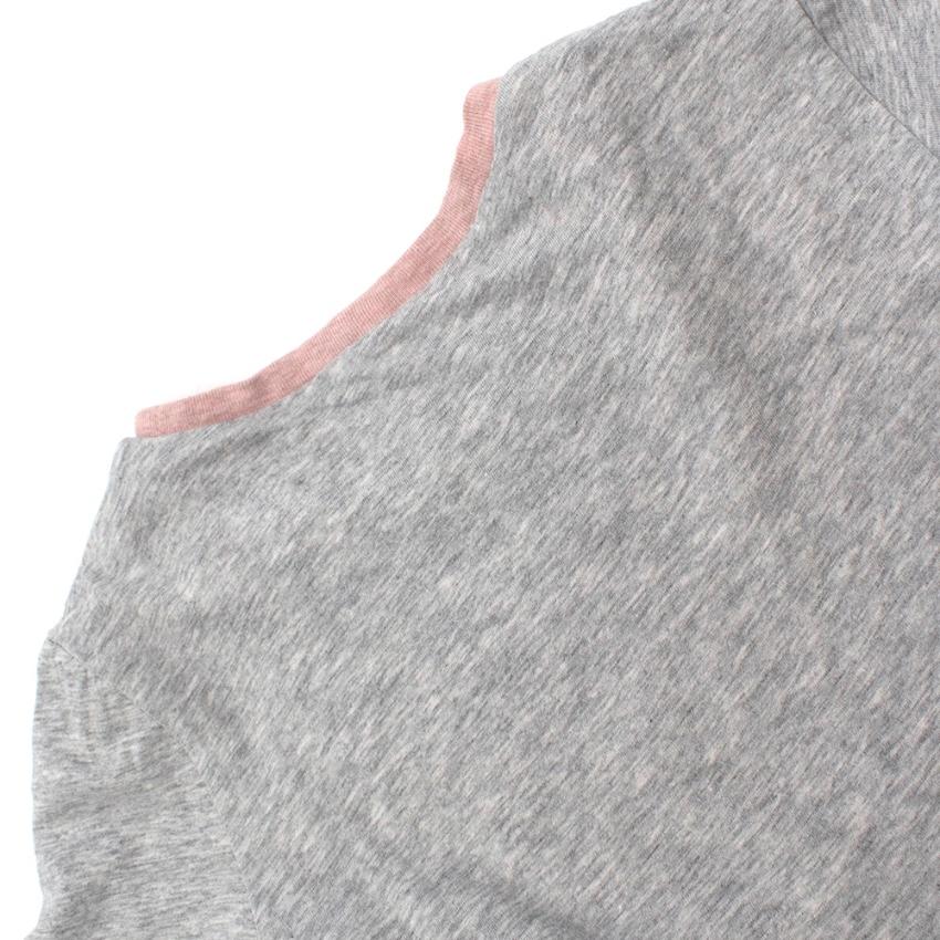 Stella McCartney Grey/Pink Good Day/Bad Day Cotton Reversible Sweater