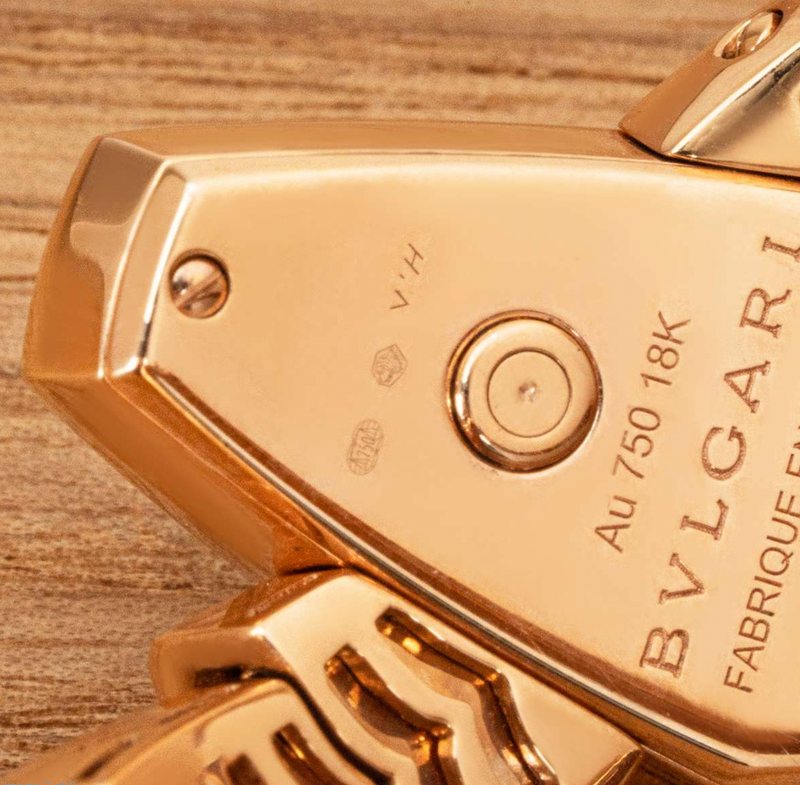 Bvlgari 18k Rose Gold Diamond Serpenti Scaglie Watch