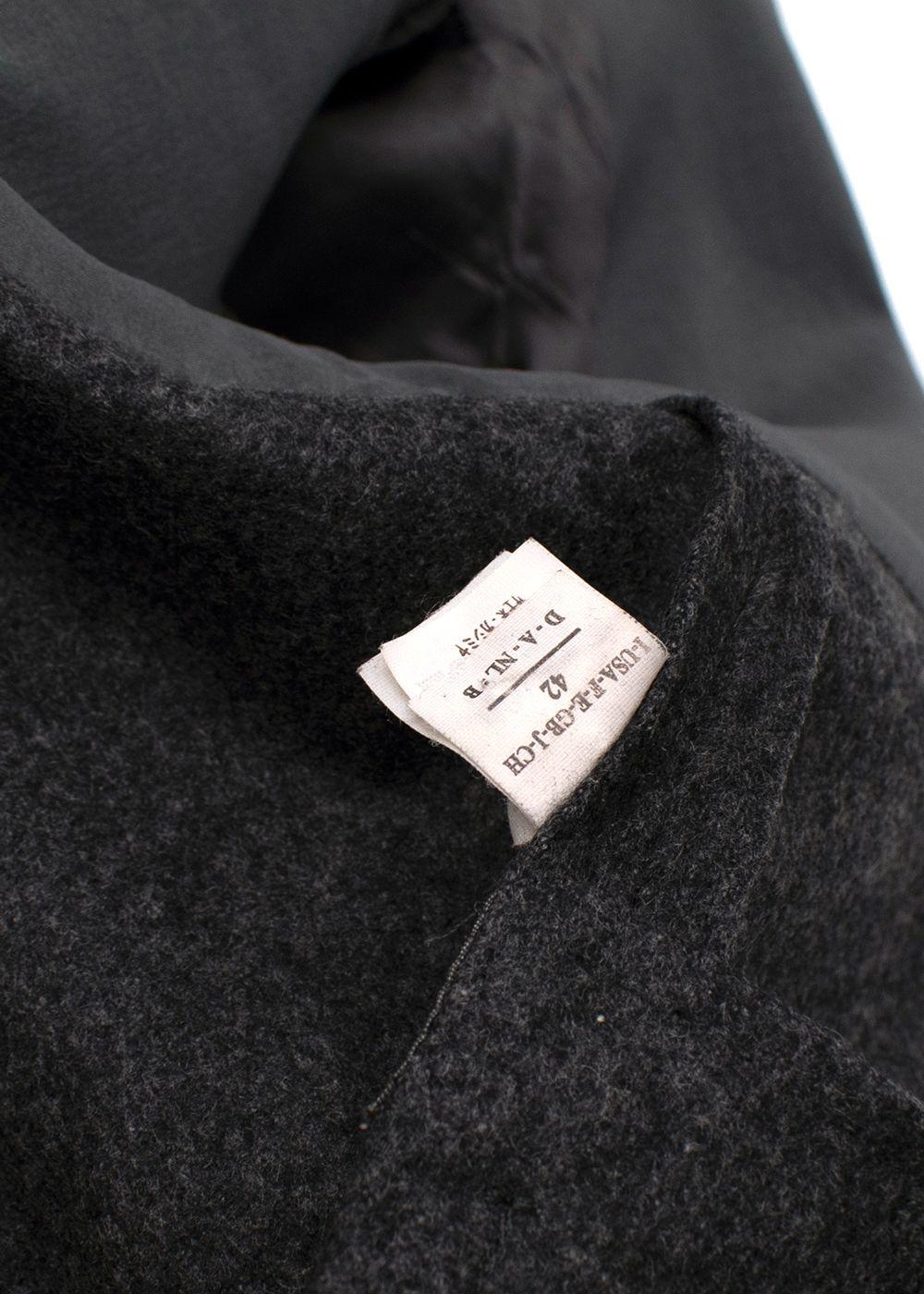 Brunello Cucinelli Grey Double Layer Coat With Detachable Waistcoat