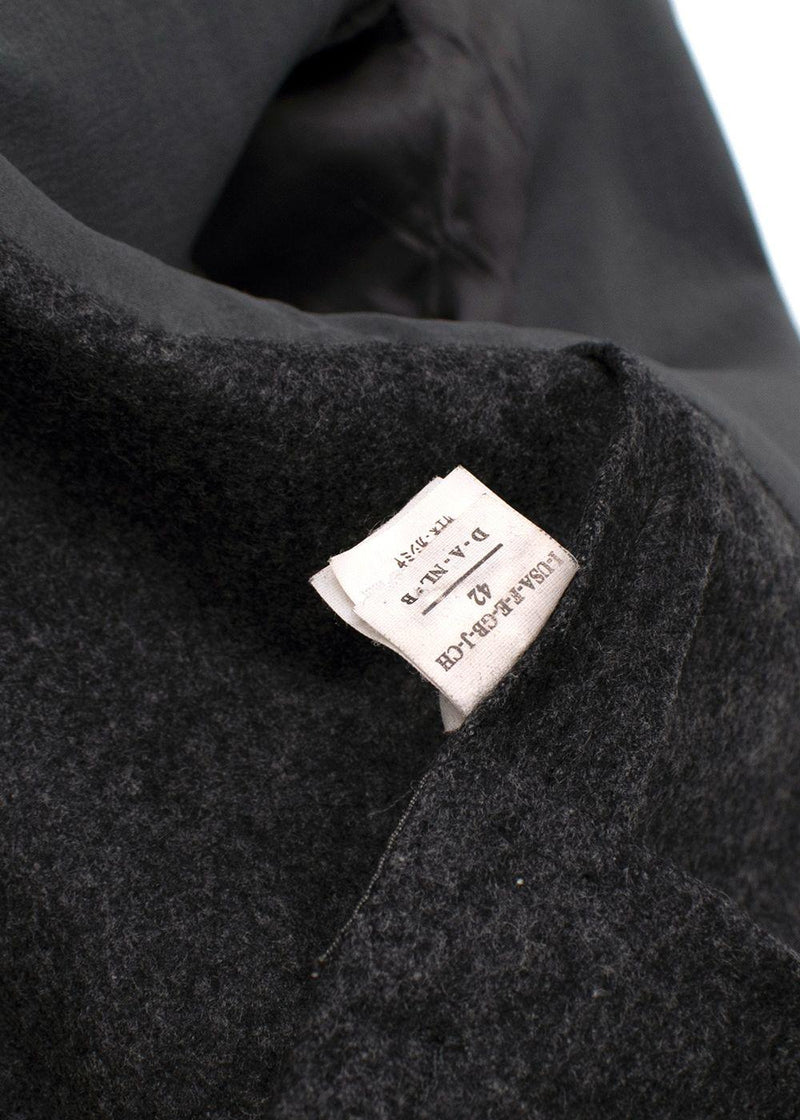 Brunello Cucinelli Grey Double Layer Coat With Detachable Waistcoat