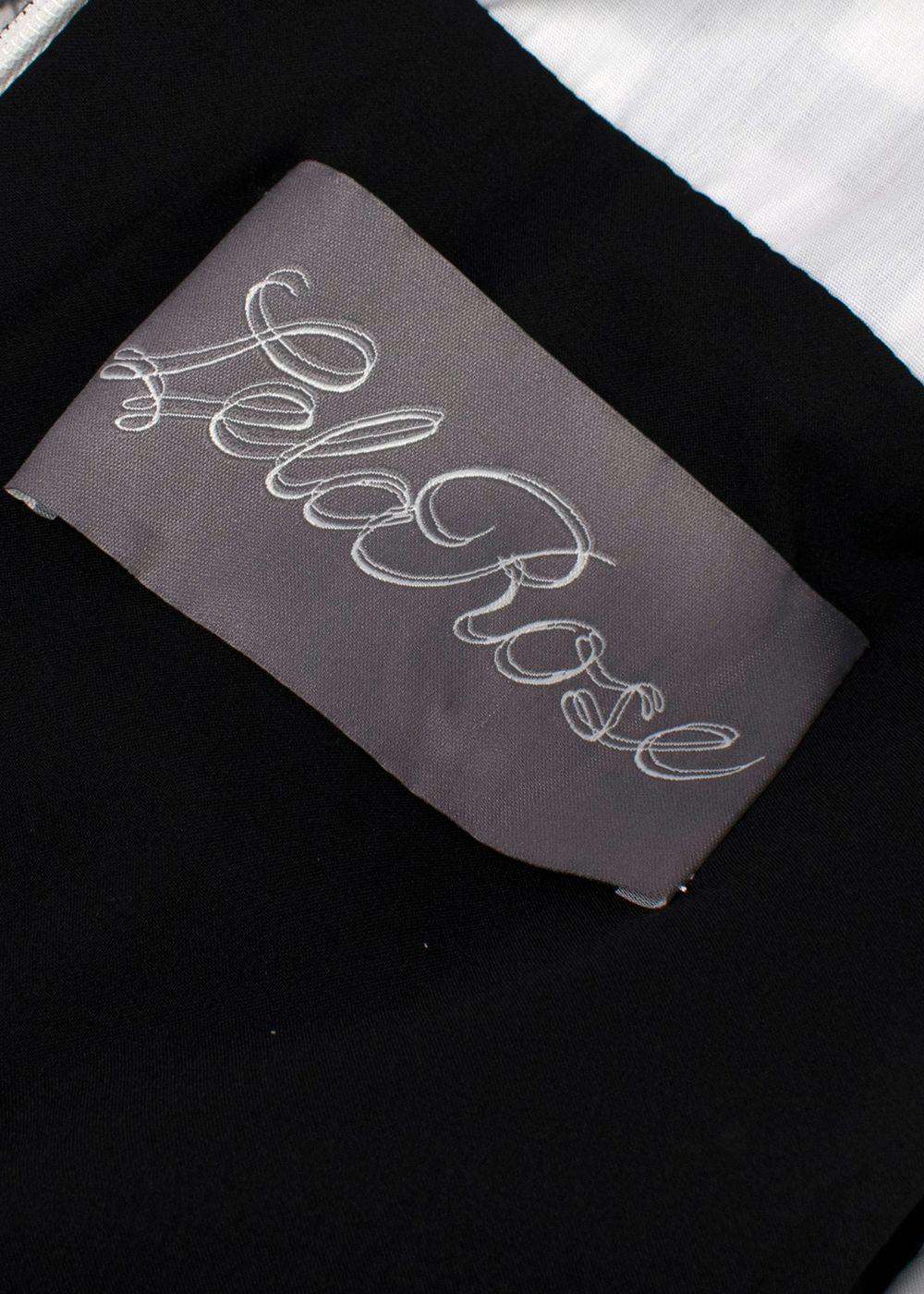 Black Lela Rose Gingham Stretch Cotton Dress