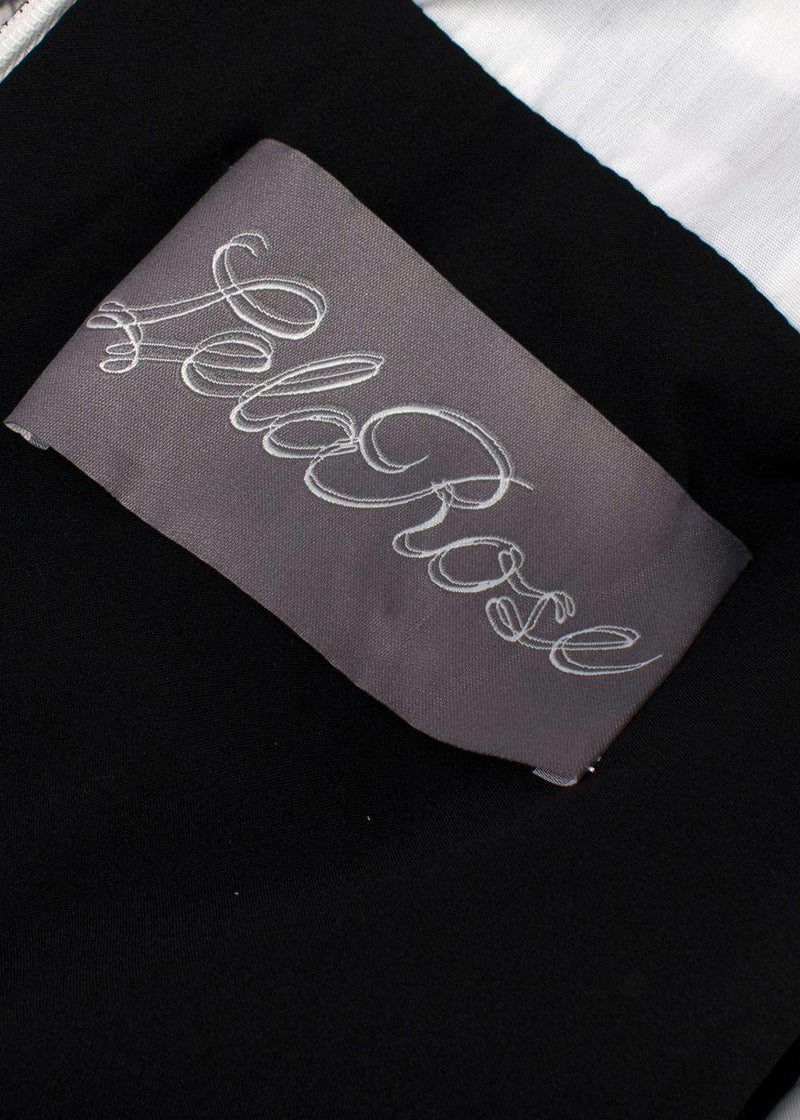 Black Lela Rose Gingham Stretch Cotton Dress