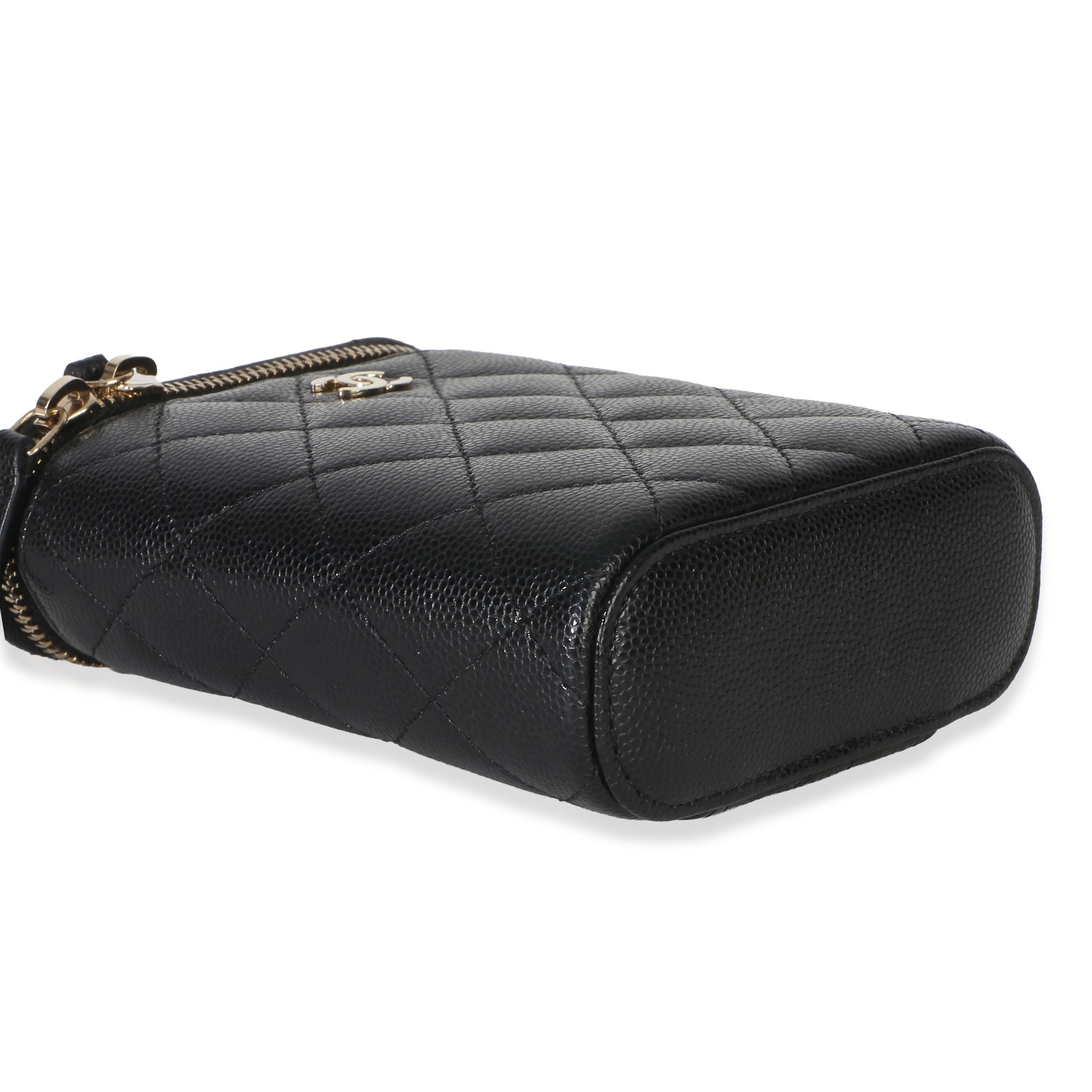 Chanel  Quilted Small Caviar Vertical Coco Beauty Vanity Case