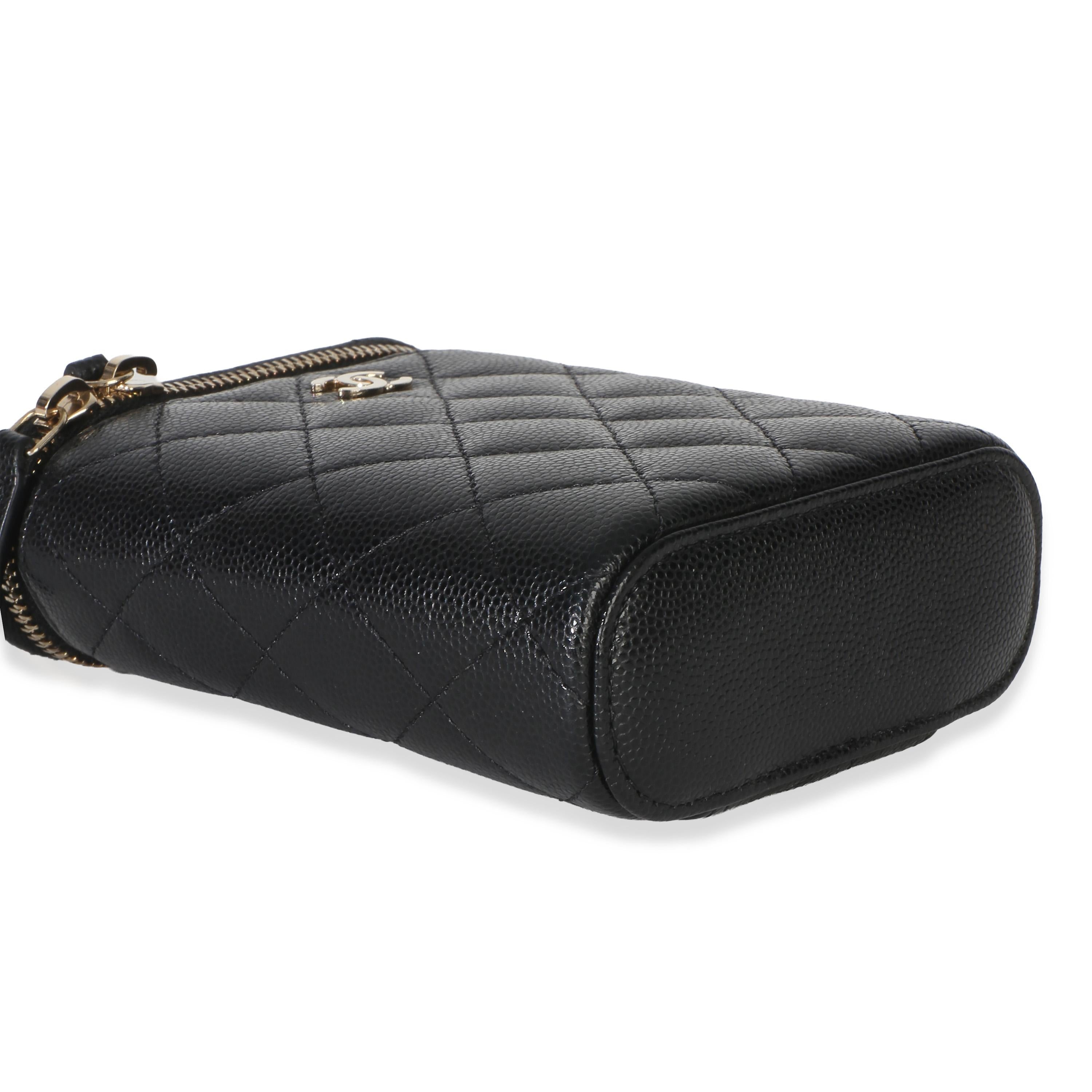 Chanel  Quilted Small Caviar Vertical Coco Beauty Vanity Case