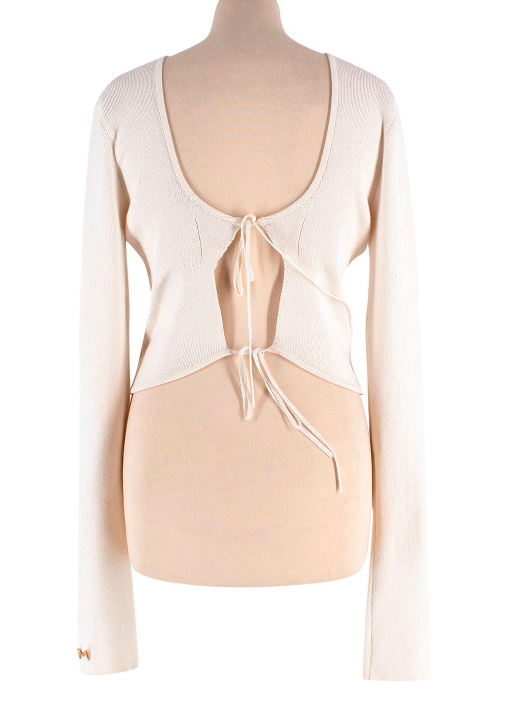 Magda Butrym Cream Knitted Cardigan And Flares Set