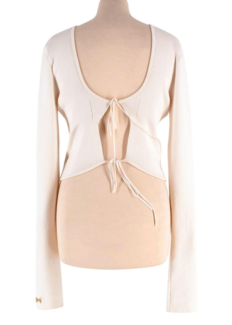 Magda Butrym Cream Knitted Cardigan And Flares Set
