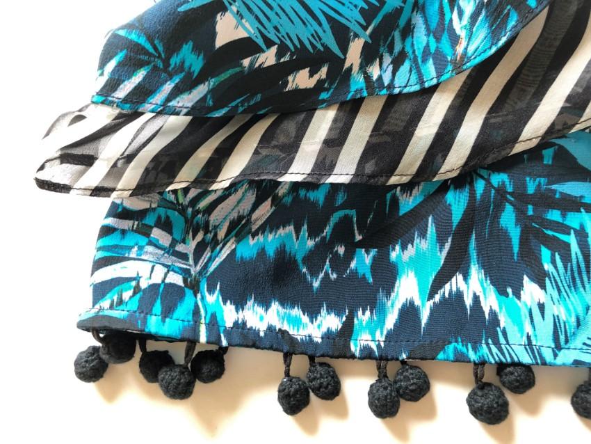 Matthew Wiliamson Pom-Pom Hem Silk Top
