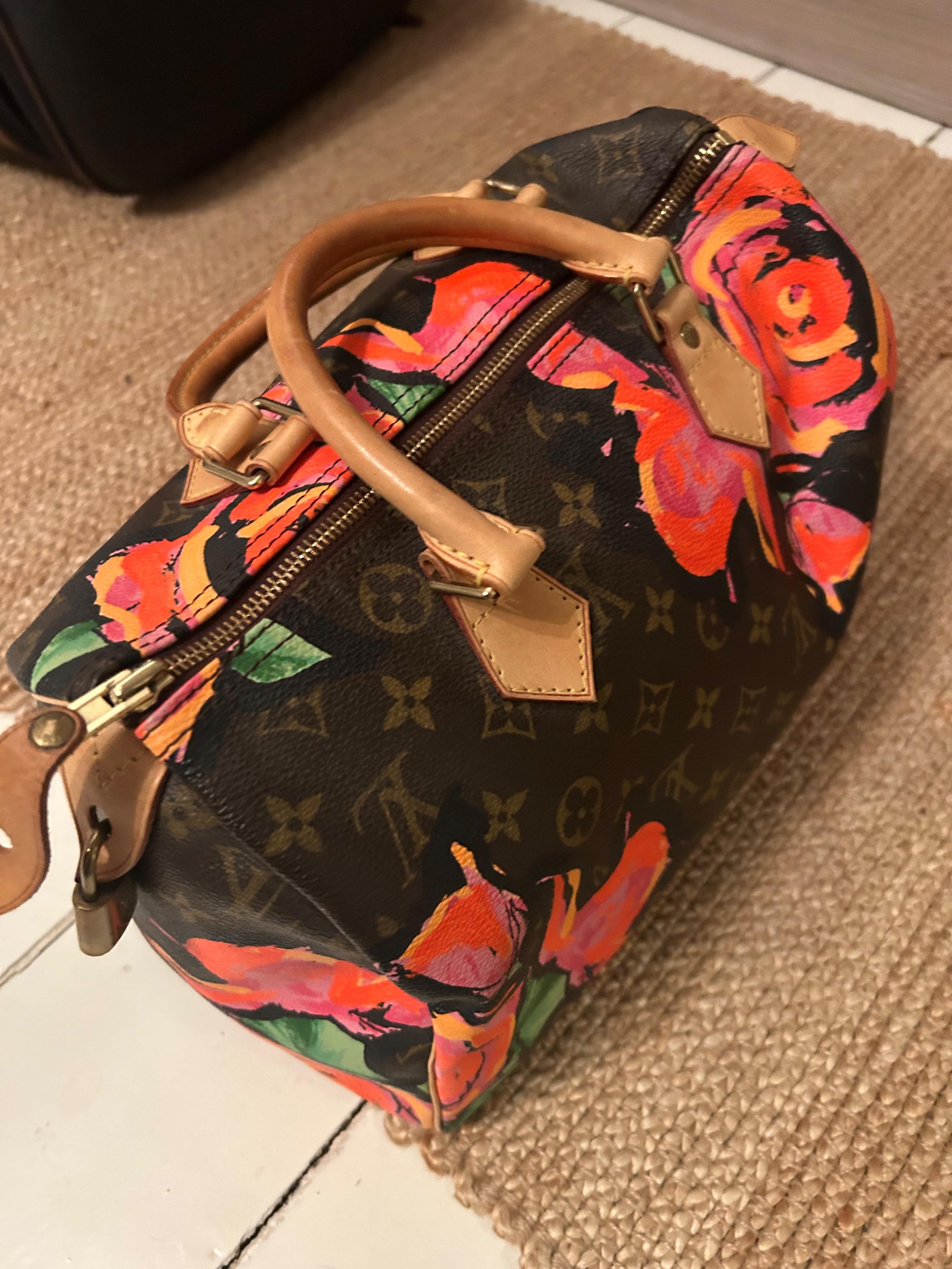 Stephen Sprouse Multicolor Monogram Roses Coated Canvas Speedy 30