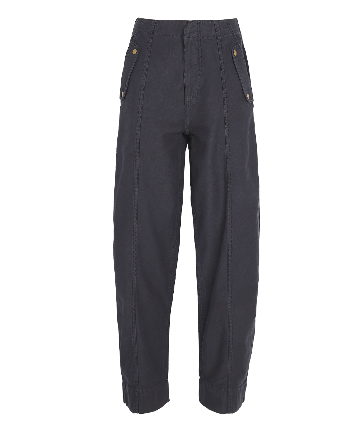 Frame Utility Barrel Cotton-Canvas Wide-Leg Pants