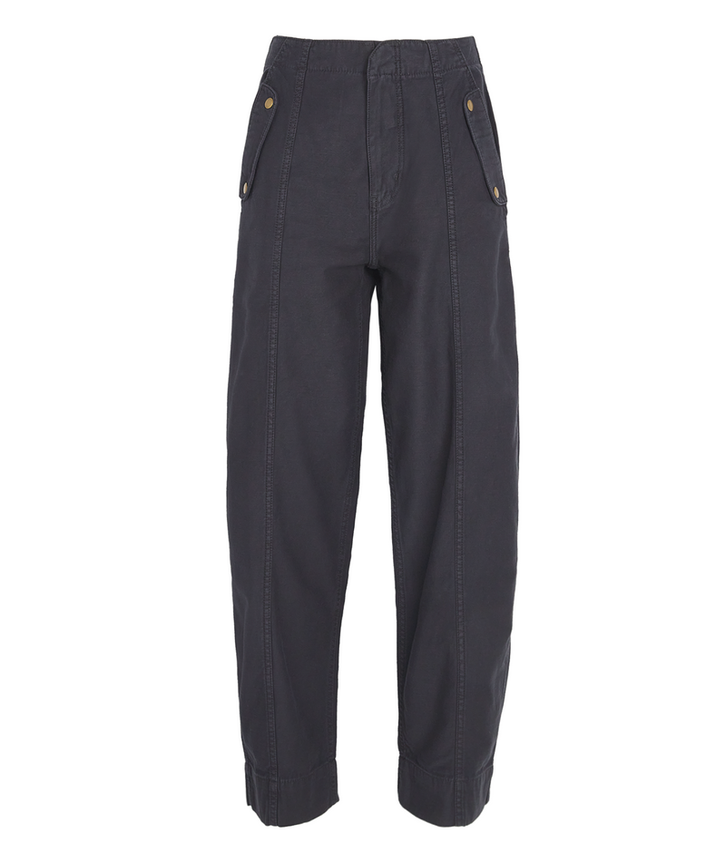 Frame Utility Barrel Cotton-Canvas Wide-Leg Pants