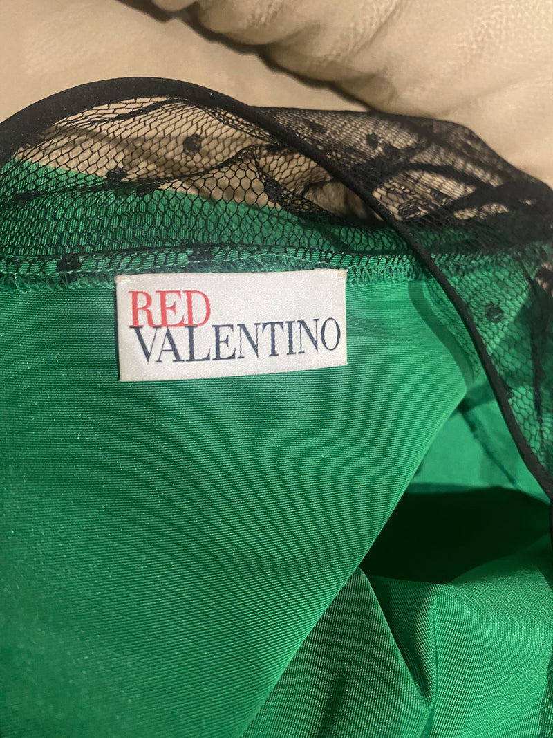 Dotted Tulle Green Shift Dress