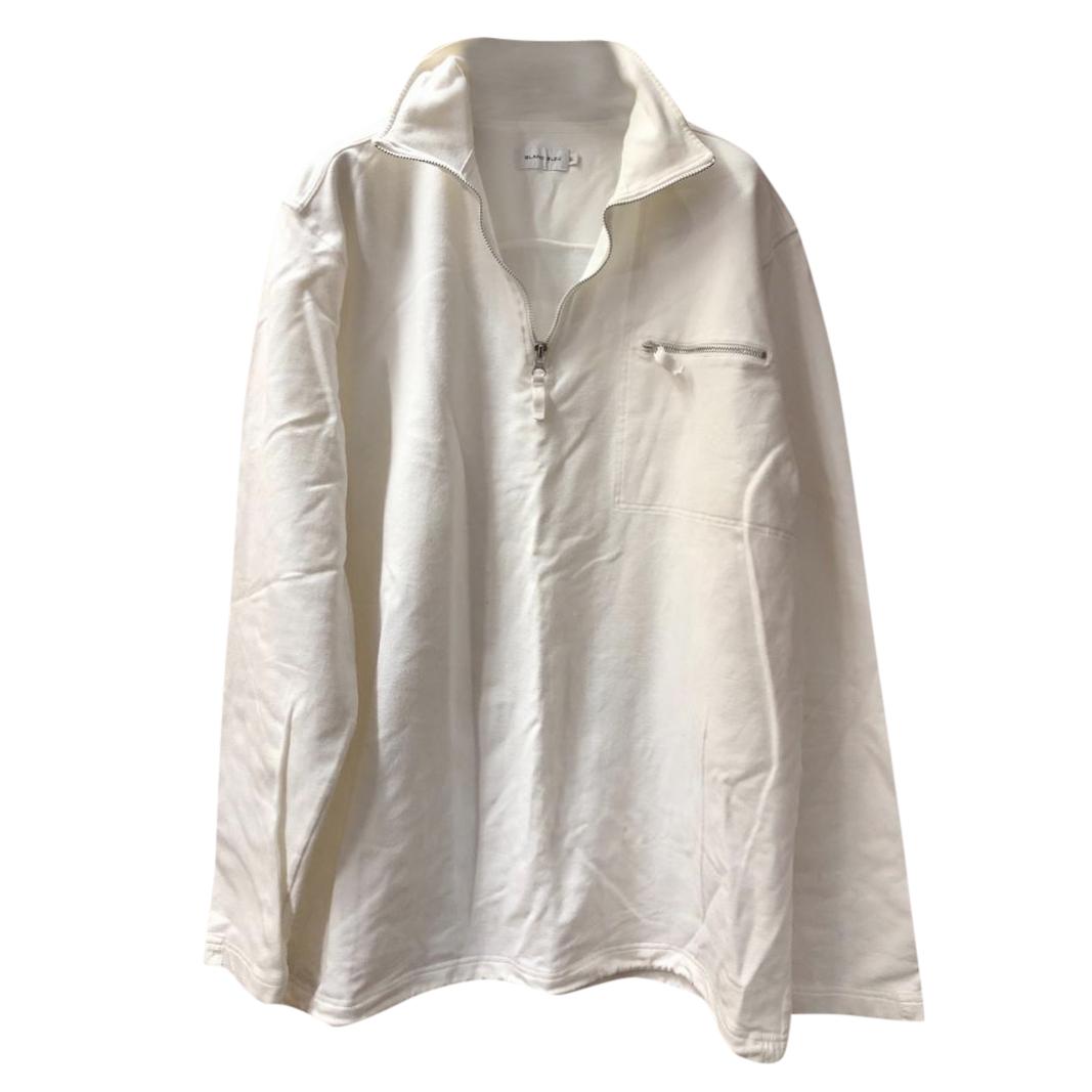 Blanc Blue Funnel Neck Lightweight Sweatshirt
