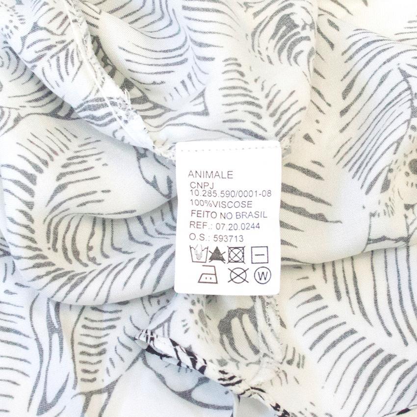 Animale black and white pattern top