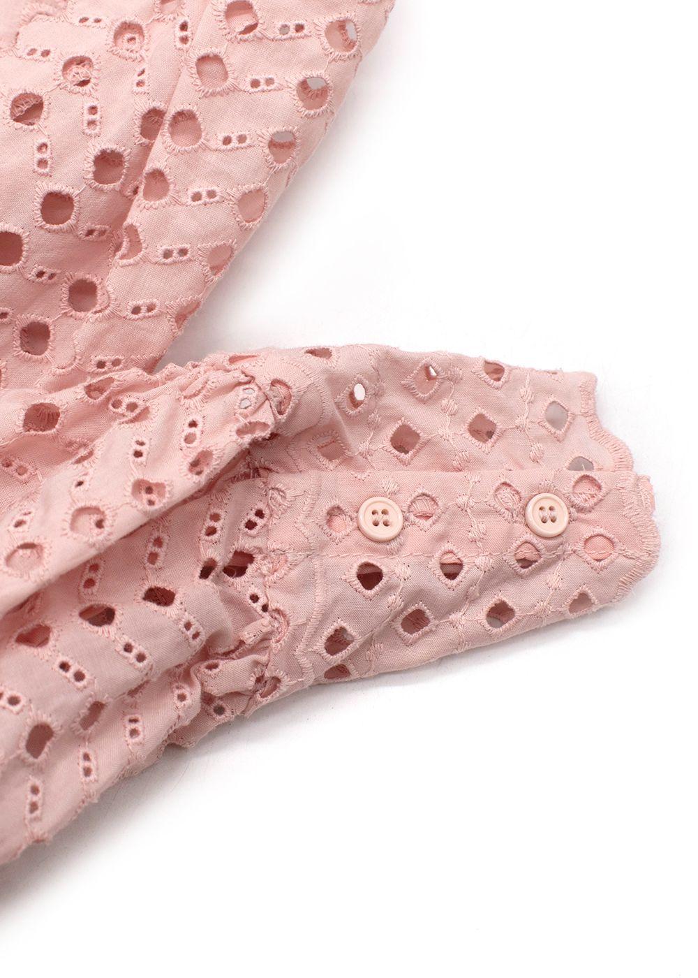 Claudie Pierlot Pink Broidere Anglaise Button Through Shirt · HEWI