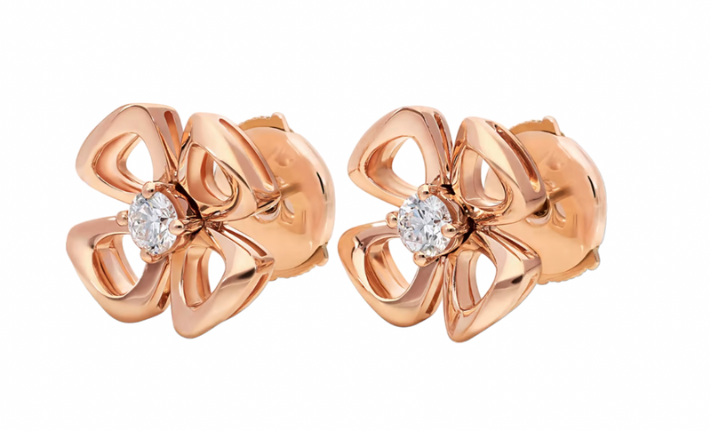 Rose Gold And Diamond Fiorever Earrings