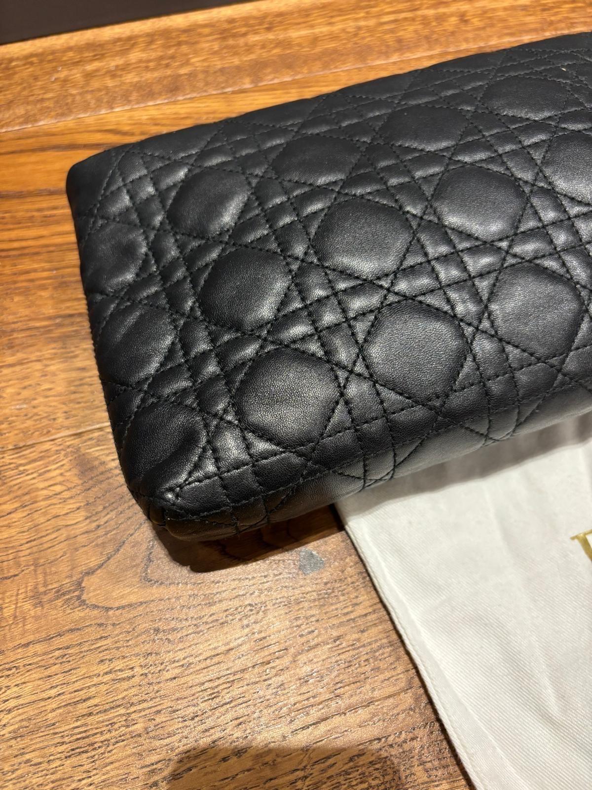 Dior Black Cannage  Leather Pouch