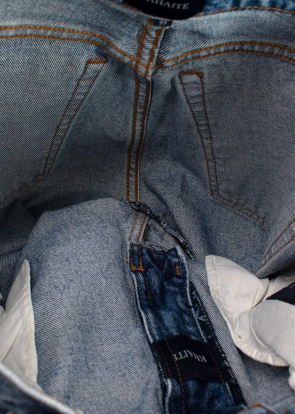 Khaite Kyle Paint-Splatter Straight-Leg Jeans