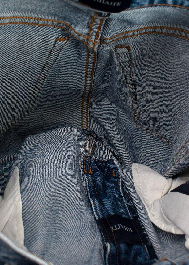 Khaite Kyle Paint-Splatter Straight-Leg Jeans