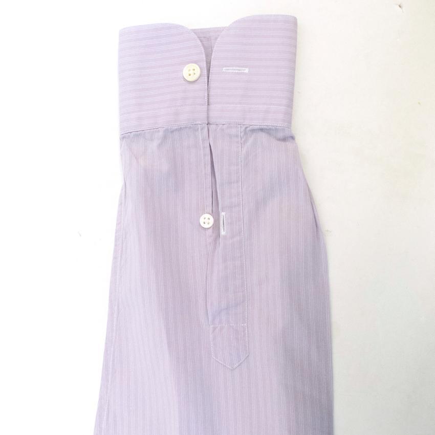 Z Zenga Lilac Striped Button Up