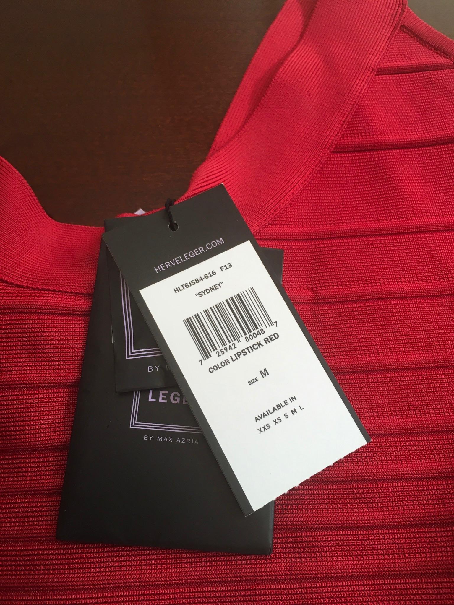 Red stretch knit Sydney bandage dress