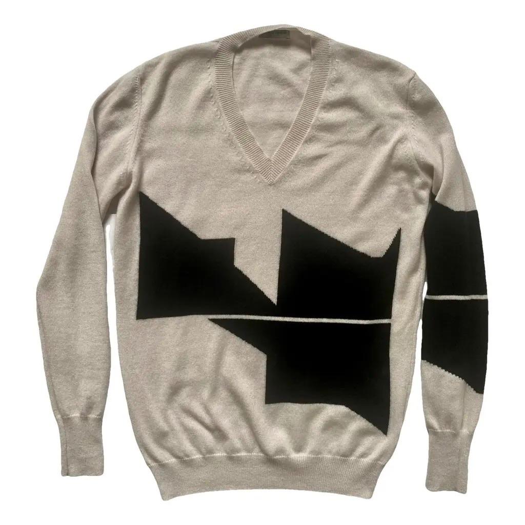 Bottega Veneta Beige/Black Cashmere Jumper