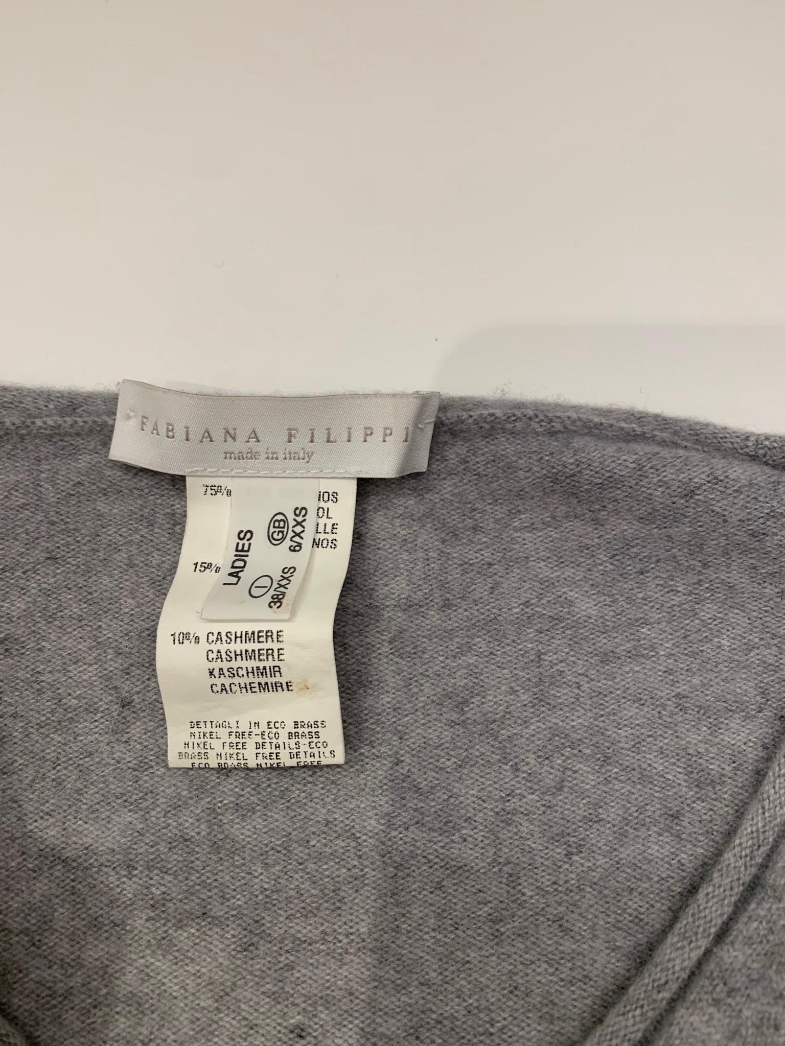 Grey Embellished Cashmere Blend Jumper