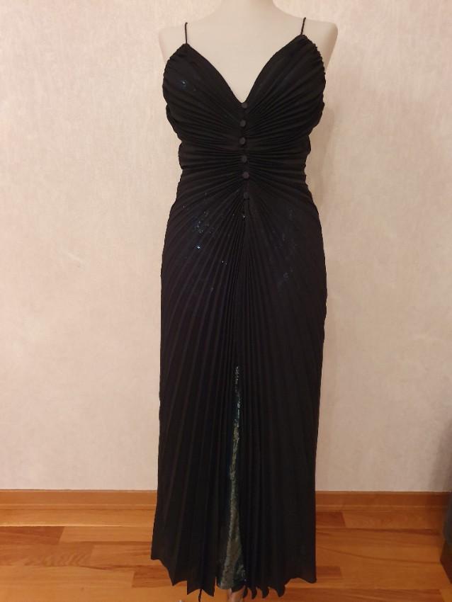 Marco cenzo De Slit Front Button Down Pleated Dress