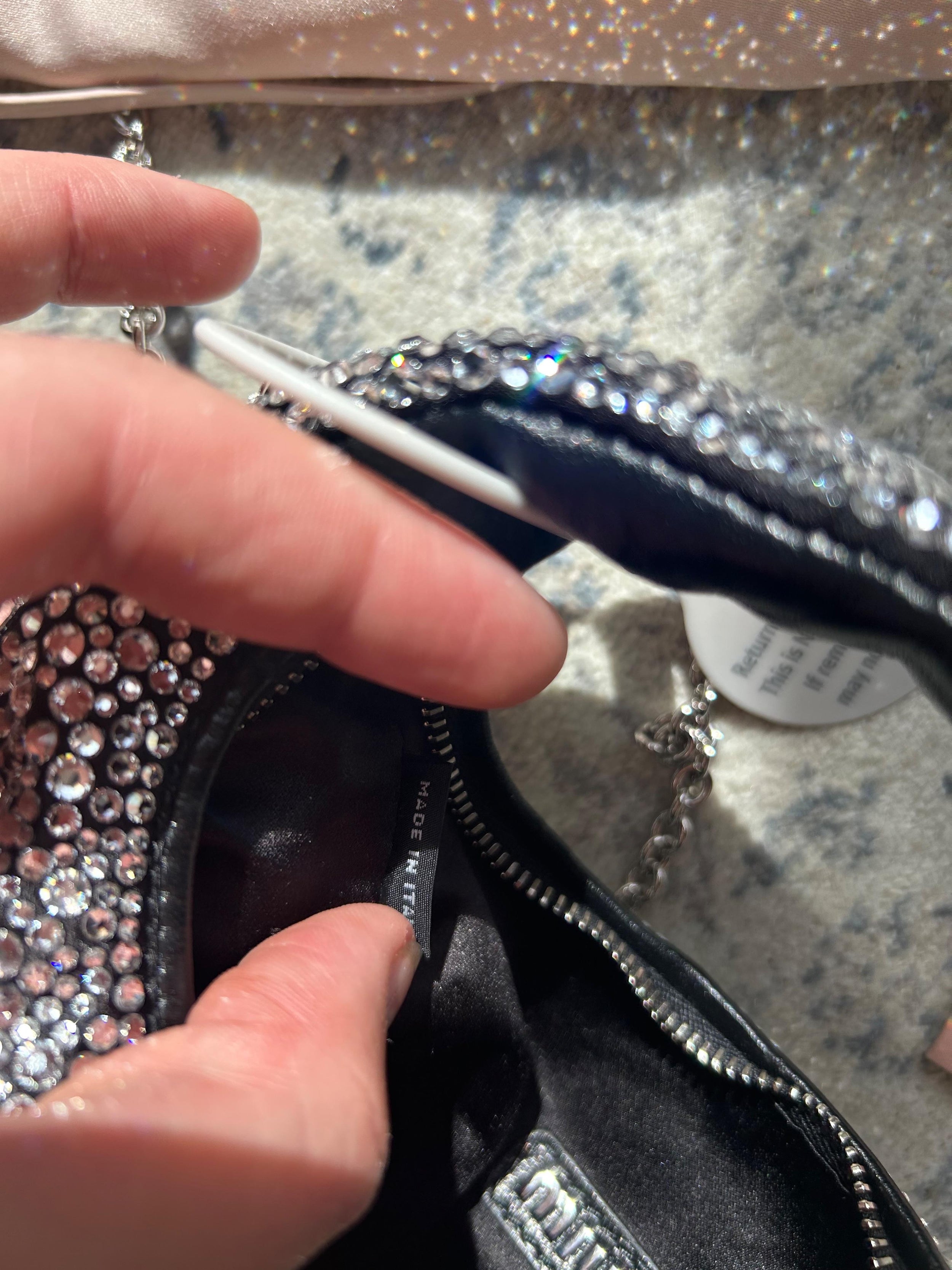 Miu Miu Crystal Embellished Raso Starlight Mini Hobo Bag