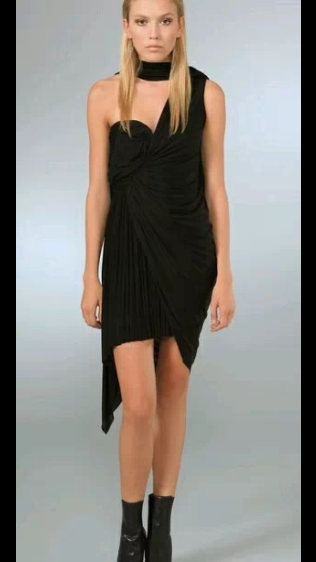 Alexander Wang Black Asymmetrical Dress