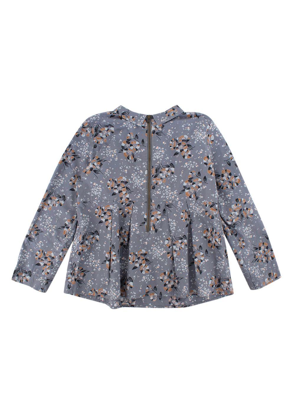 Kids 8Y Grey Printed Blouse