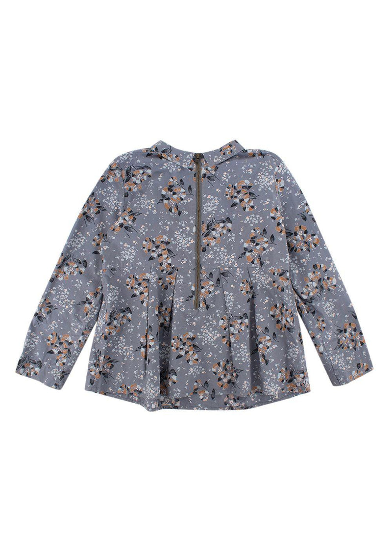 Kids 8Y Grey Printed Blouse