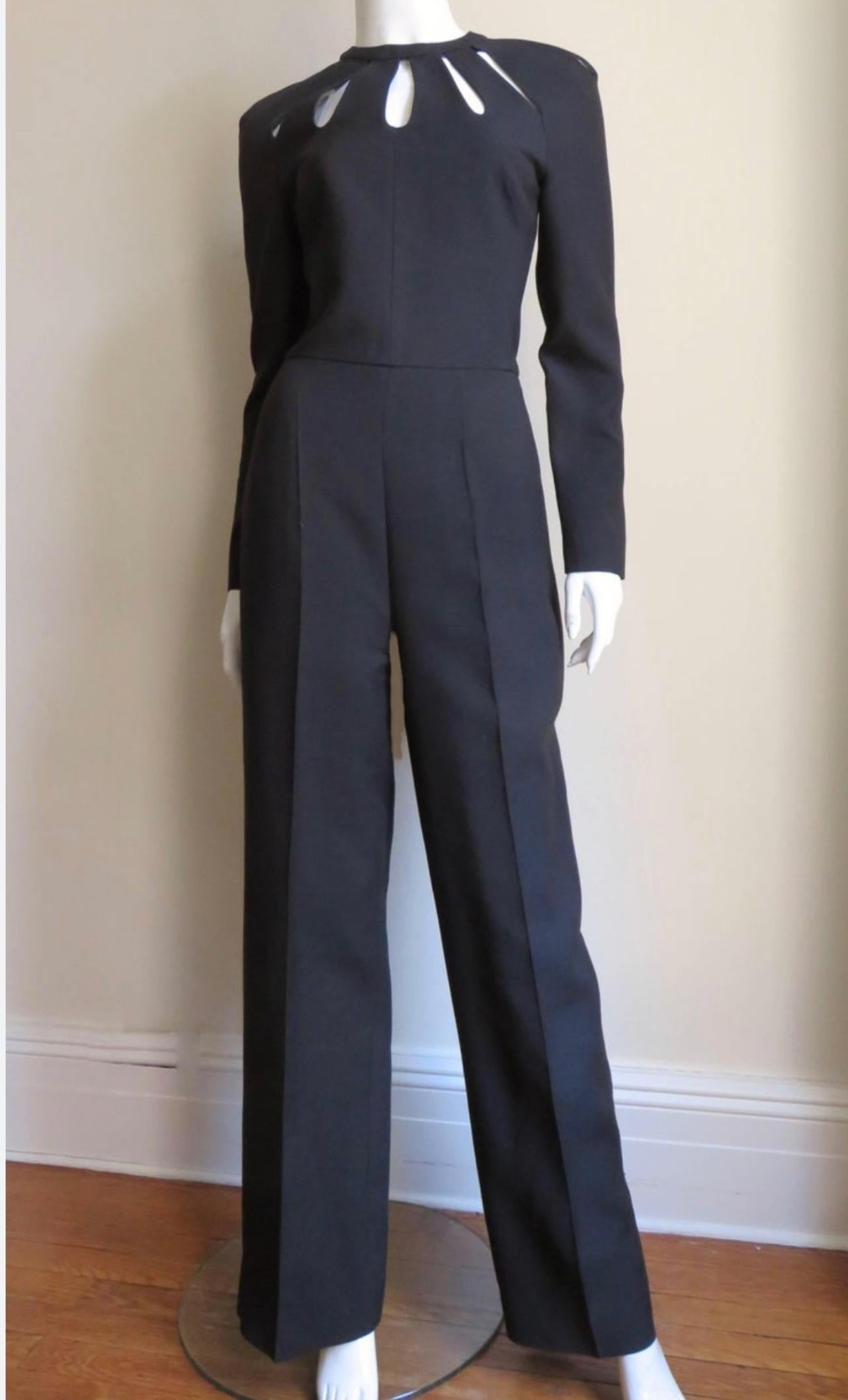 Black Cady Long Sleeved Ad Campaign Jumpsuit