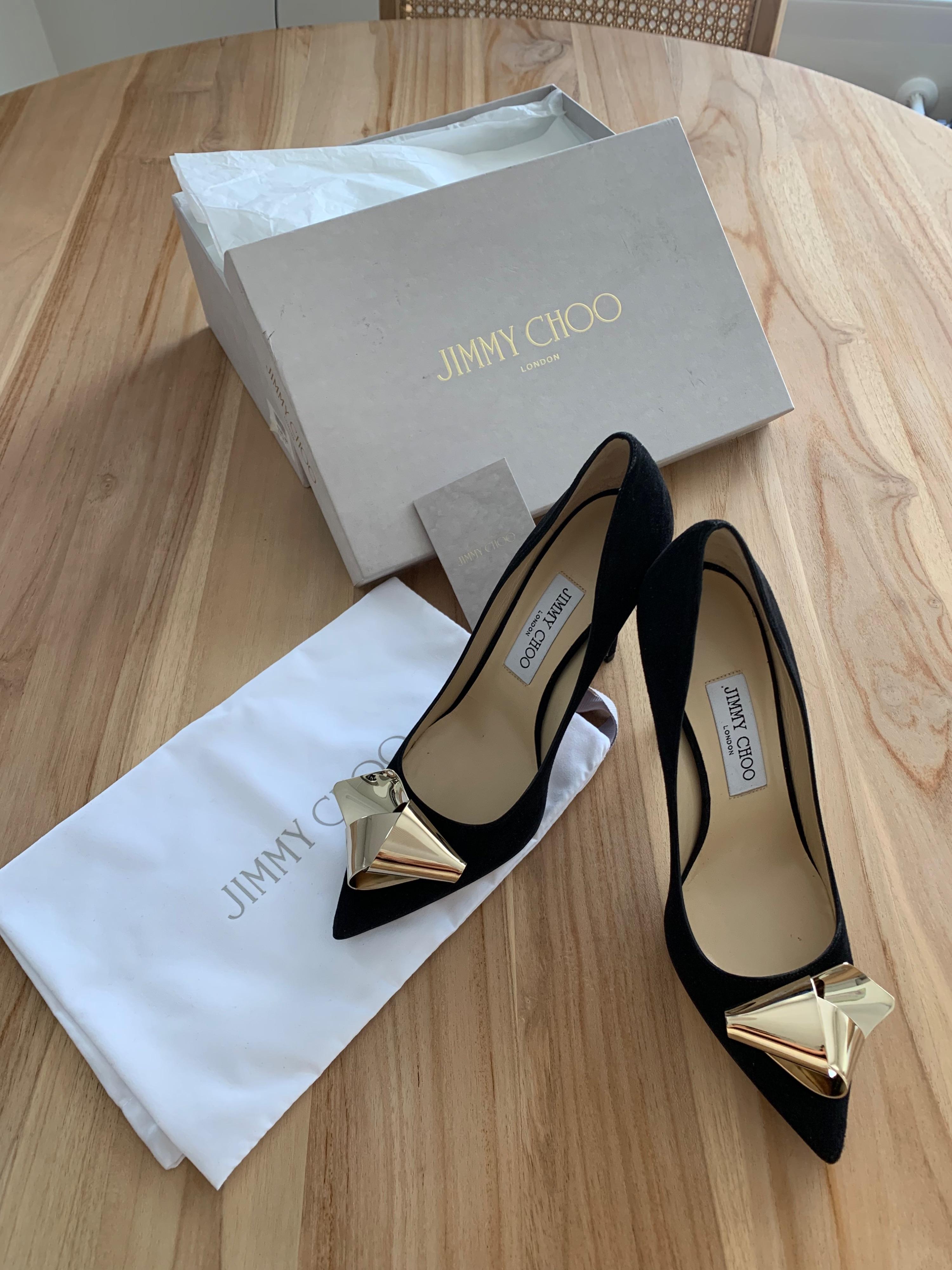 Vesna Black Suede 100mm Pumps