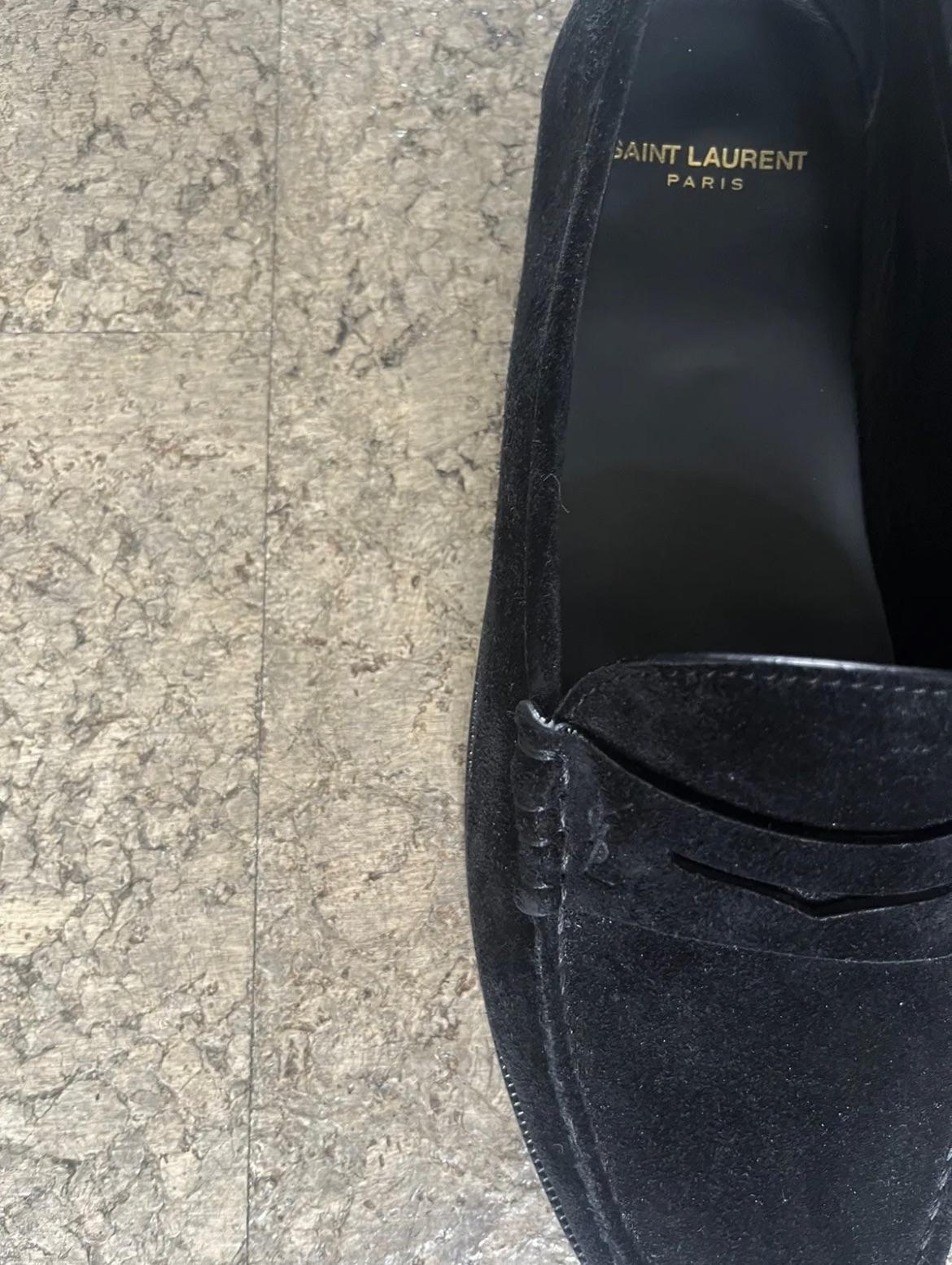 Le Loafer Black Suede Penny Loafers