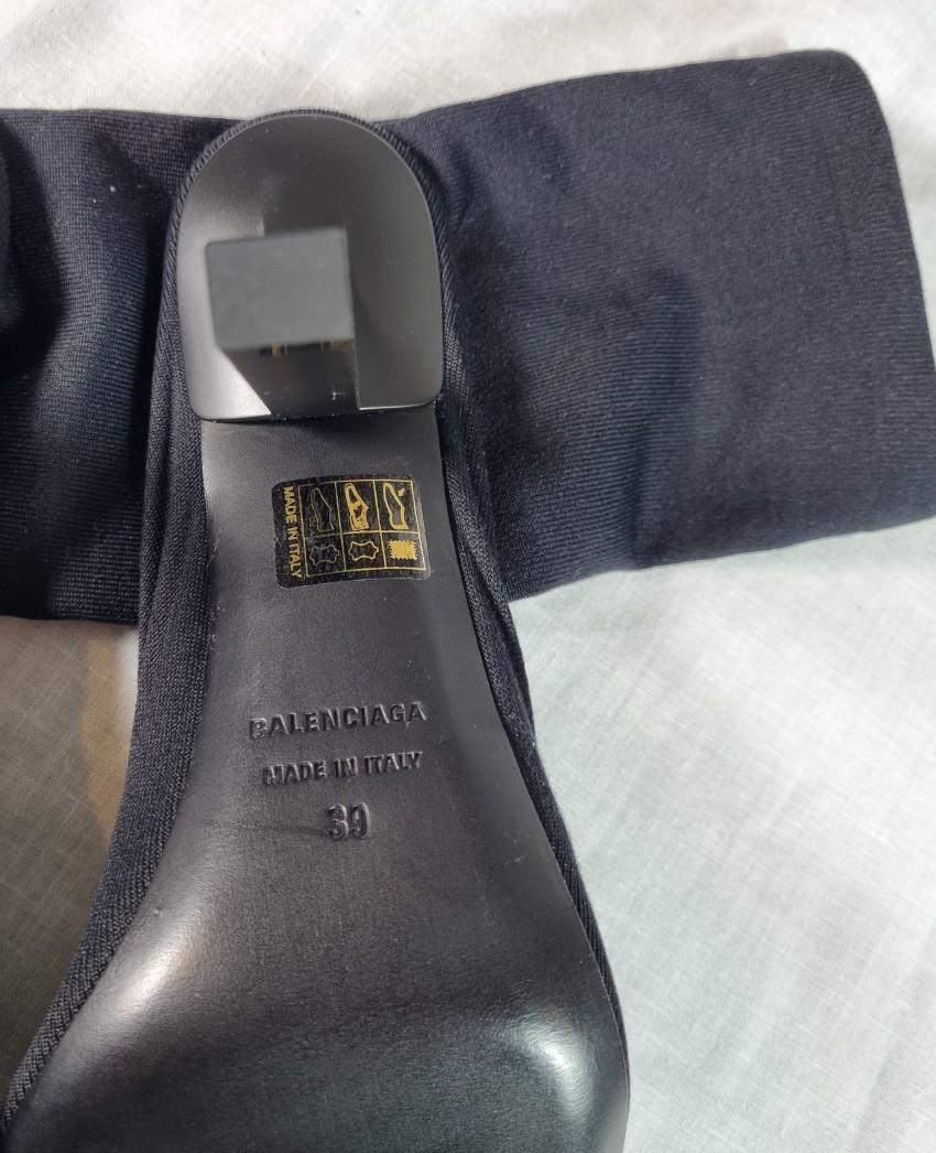 Balenciaga Black Stretch Knit Sock Boots