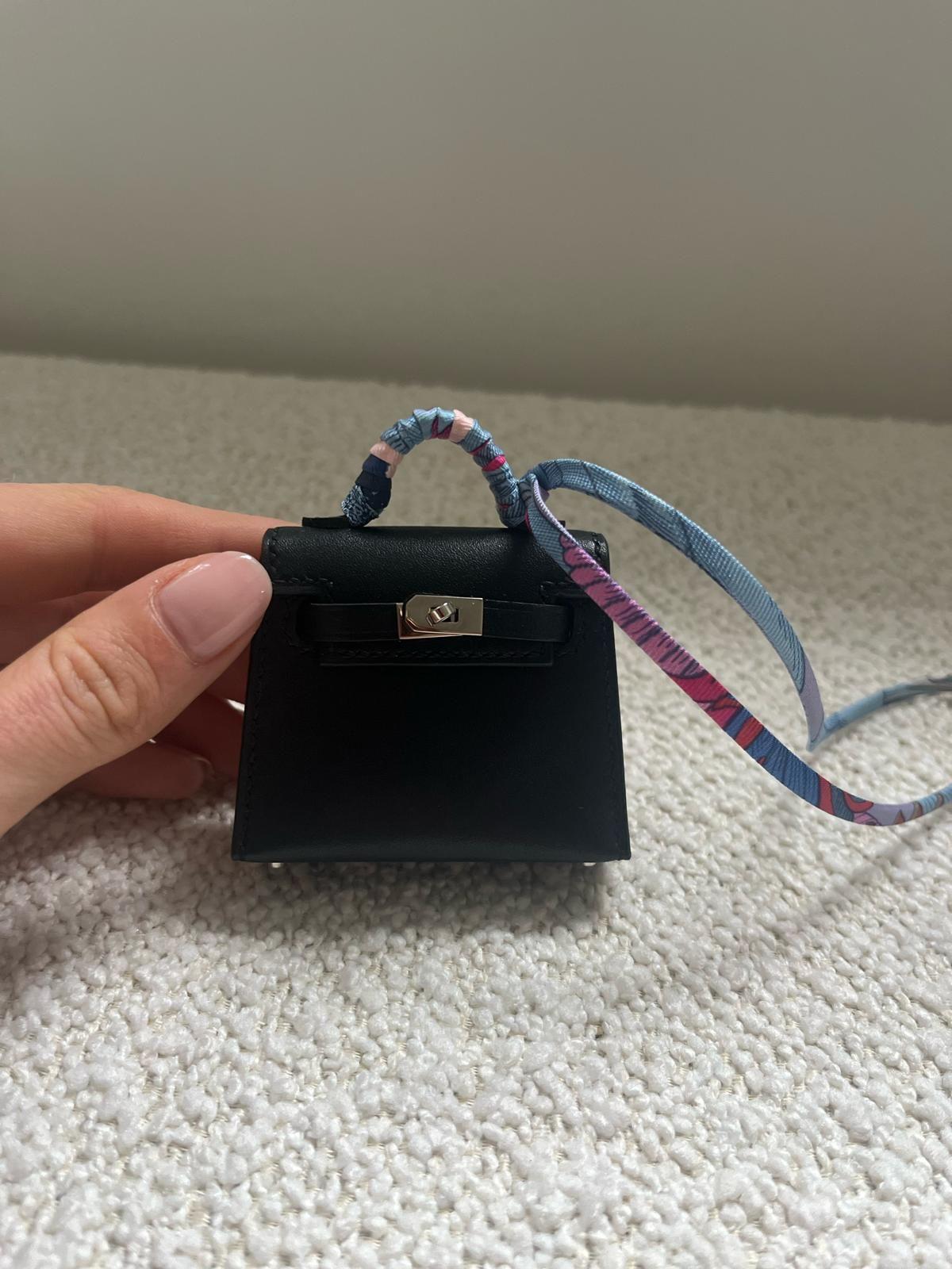 Hermes Noir Mini Kelly Twilly Bag Charm